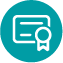 Ícono de certificado de participación